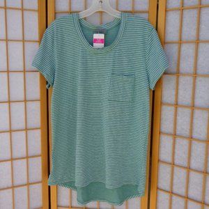 FRESH PRODUCE Janey Slub T cotton knit top hi-low hem NWT $55